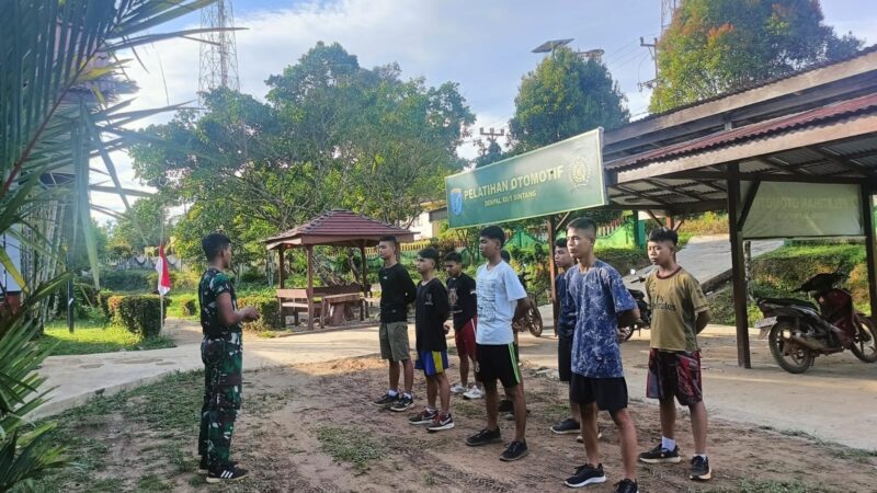 Bertahap, Bertingkat dan Berlanjut, Satgas Yonzipur 5/ABW Berikan Pembinaan Fisik Remaja Rumah Singgah