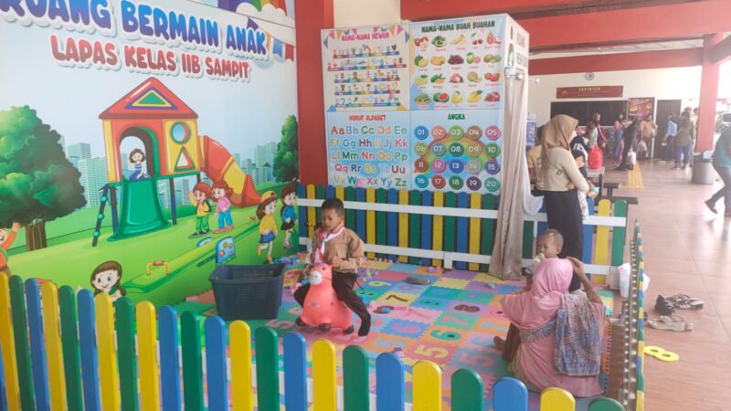 Lapas Sampit Sediakan Area Bermain bagi Anak-Anak Pengunjung