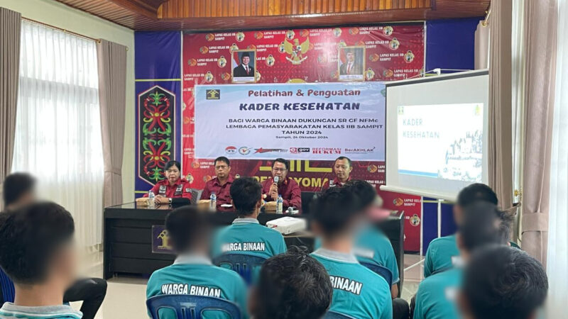 Pelatihan Kader Kesehatan di Lapas Sampit, Warga Binaan Dibekali Pengetahuan Untuk Ciptakan Lingkungan Sehat