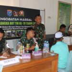 Kodim 1016/Plk Bersama Denkesyah 12.04.02 Plk Gelar Pengobatan Massal, Dalam Rangka HUT TNI Ke-79