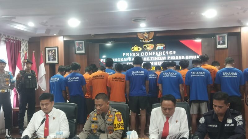 POLRES KOTAWARINGI BARAT TELAH MENGAMANKAN 31 PELAKU TINDAK PIDANA PENCURIAN SAWIT.