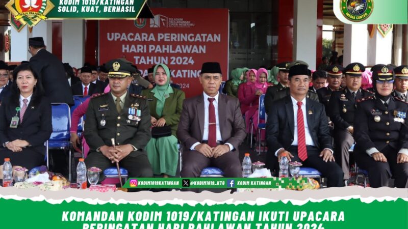 Komandan Kodim 1019/Katingan Ikuti Upacara Peringatan Hari Pahlawan Tahun 2024