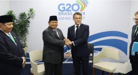 Presiden Prabowo Gelar Pertemuan Bilateral dengan Presiden Macron di KTT G20 Brasil