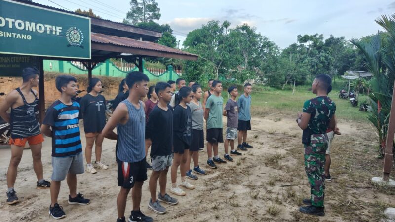 Satgas Yonzipur 5/ABW Jaga Kebugaran Remaja Rumah Singgah Melalui Binsik