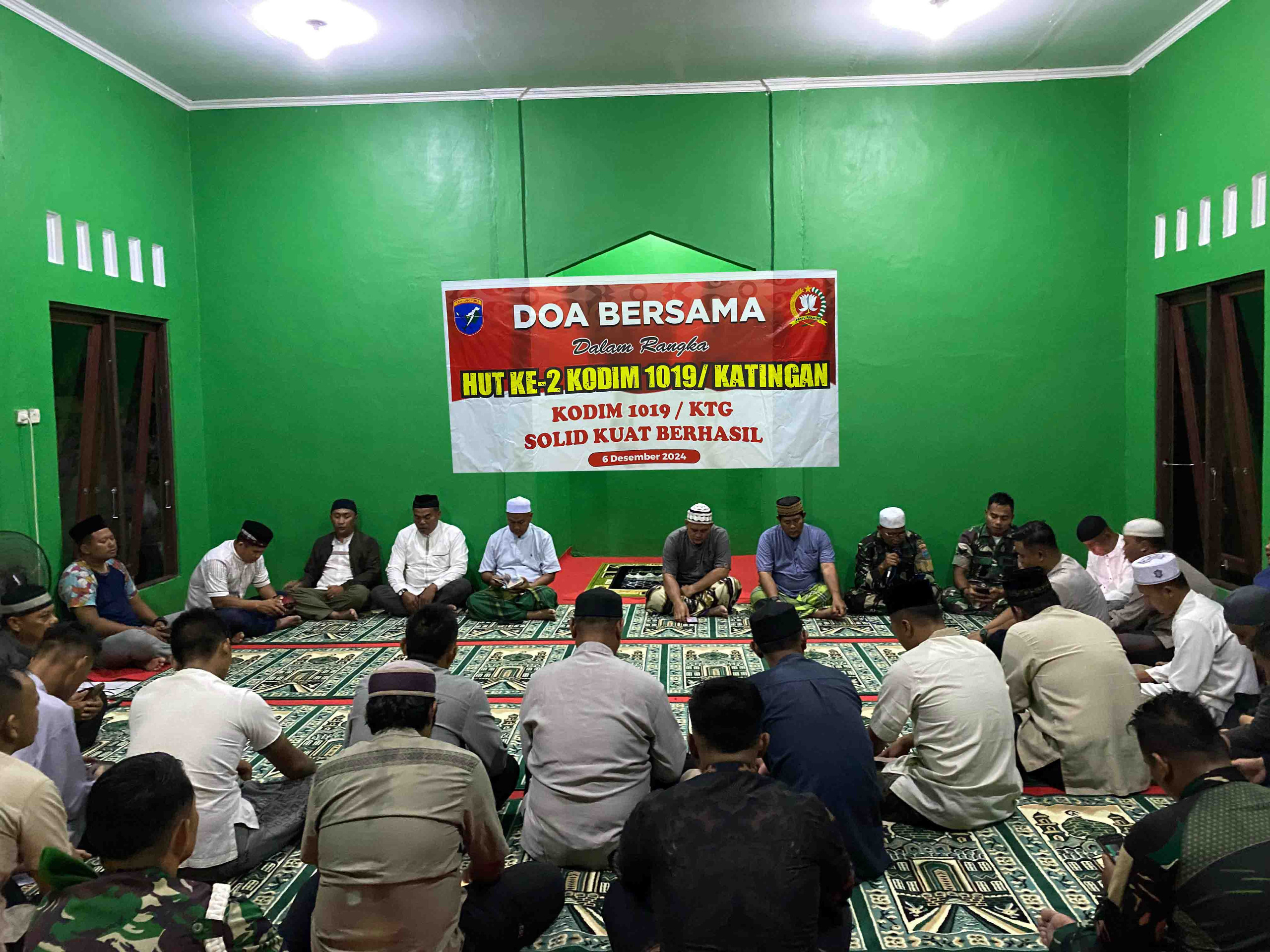 Kodim 1019/Katingan Gelar Doa Bersama Memperingati HUT Kodim yang Ke-2 Tahun.