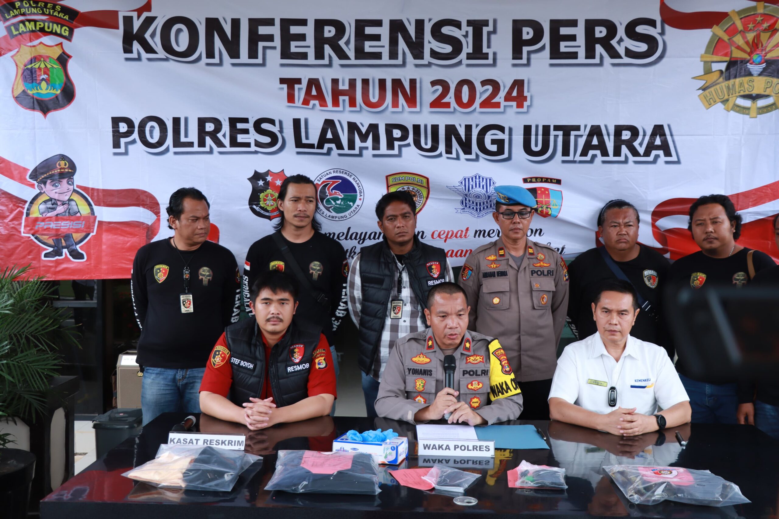 Gerak Cepat, Polres Lampung Utara Amankan Pelaku Pembakar Terhadap Gudang ATK Kantor Pajak Kotabumi