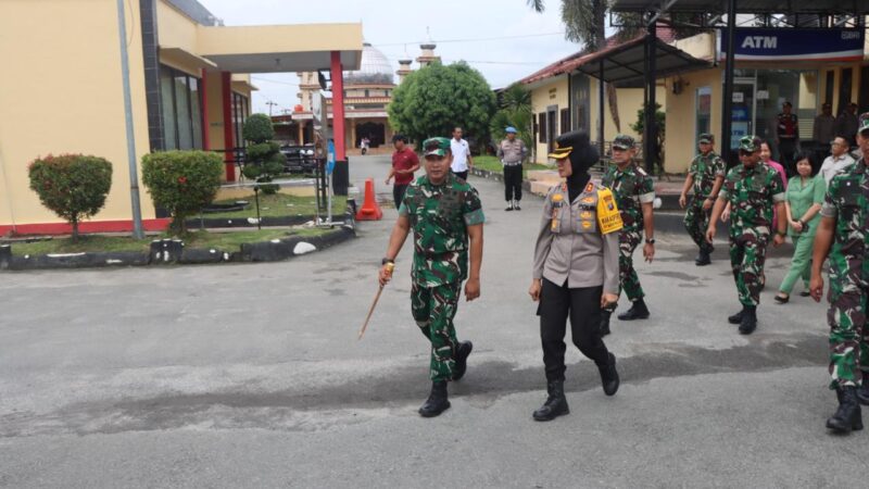 Pangdam I/BB Mayjen TNI Rio Firdianto, SH Beserta Rombongan Kunker Ke Mako Polresta Deli Serdang