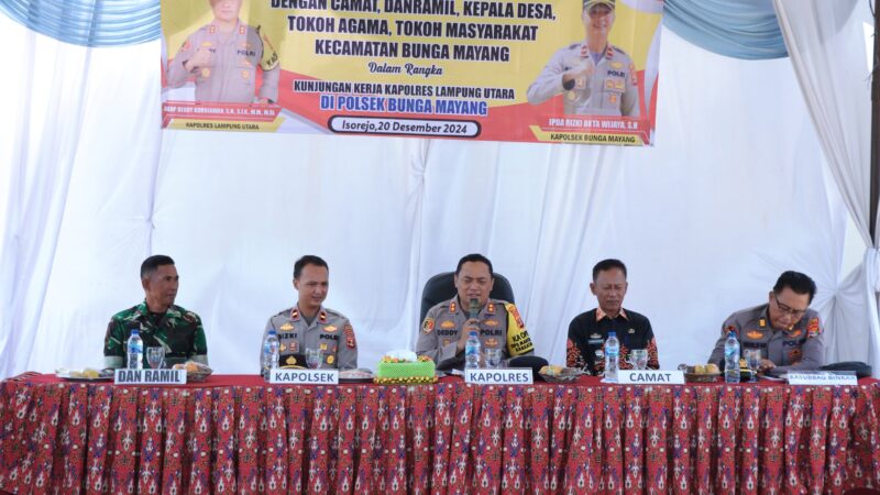 Tatap Muka dengan Masyarakat, Kapolres Sampai Motto Polres Lampung Utara