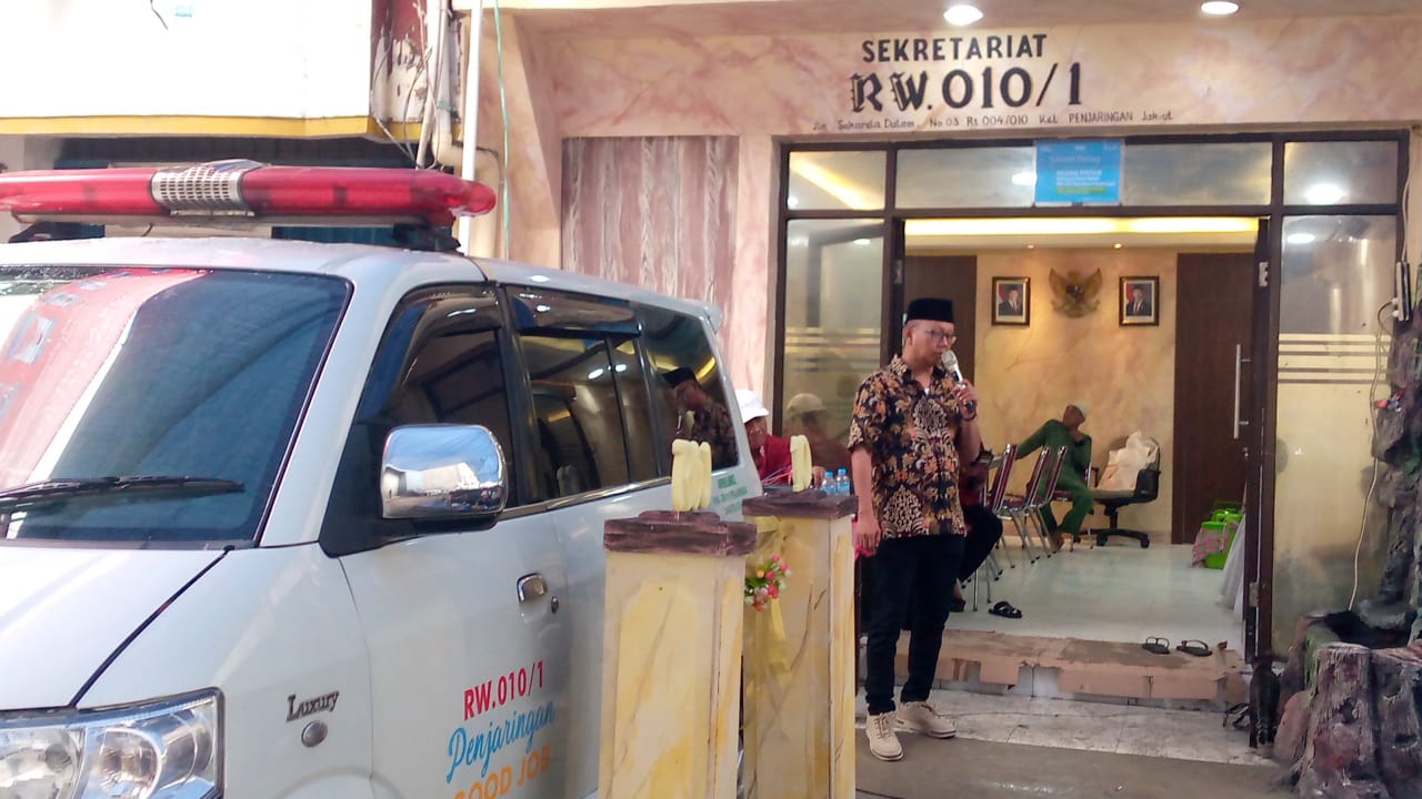 Syukuran Renovasi Kantor Rw.010 dan Gunting Pita Untuk Dimulainya Pengoperasian 1 Unit Mobil Ambulance RW.010/1, Good Job Kel.Penjaringan.