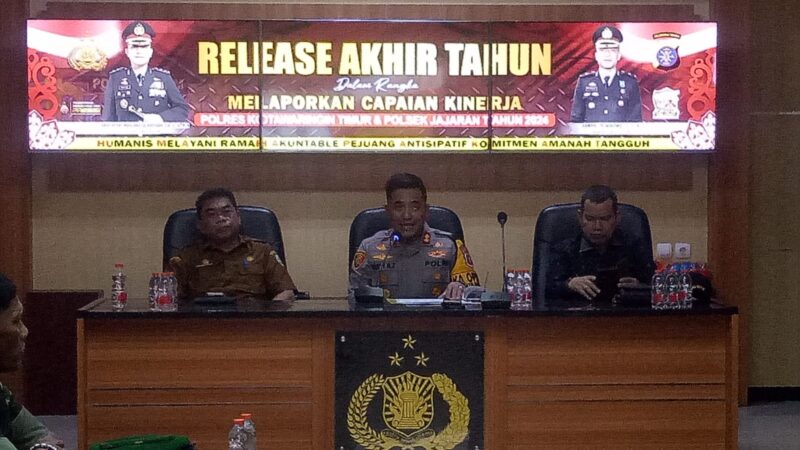 Polres Kotim Gelar Press Release Akhir Tahun 2024