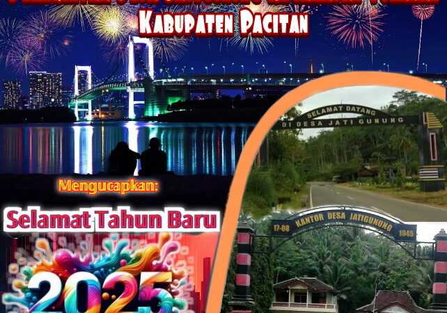 Ucapan Selamat Tahun Baru 2025, Pemdes Desa Jatigunung Kecamatan Tulakan Kabupaten Pacitan.