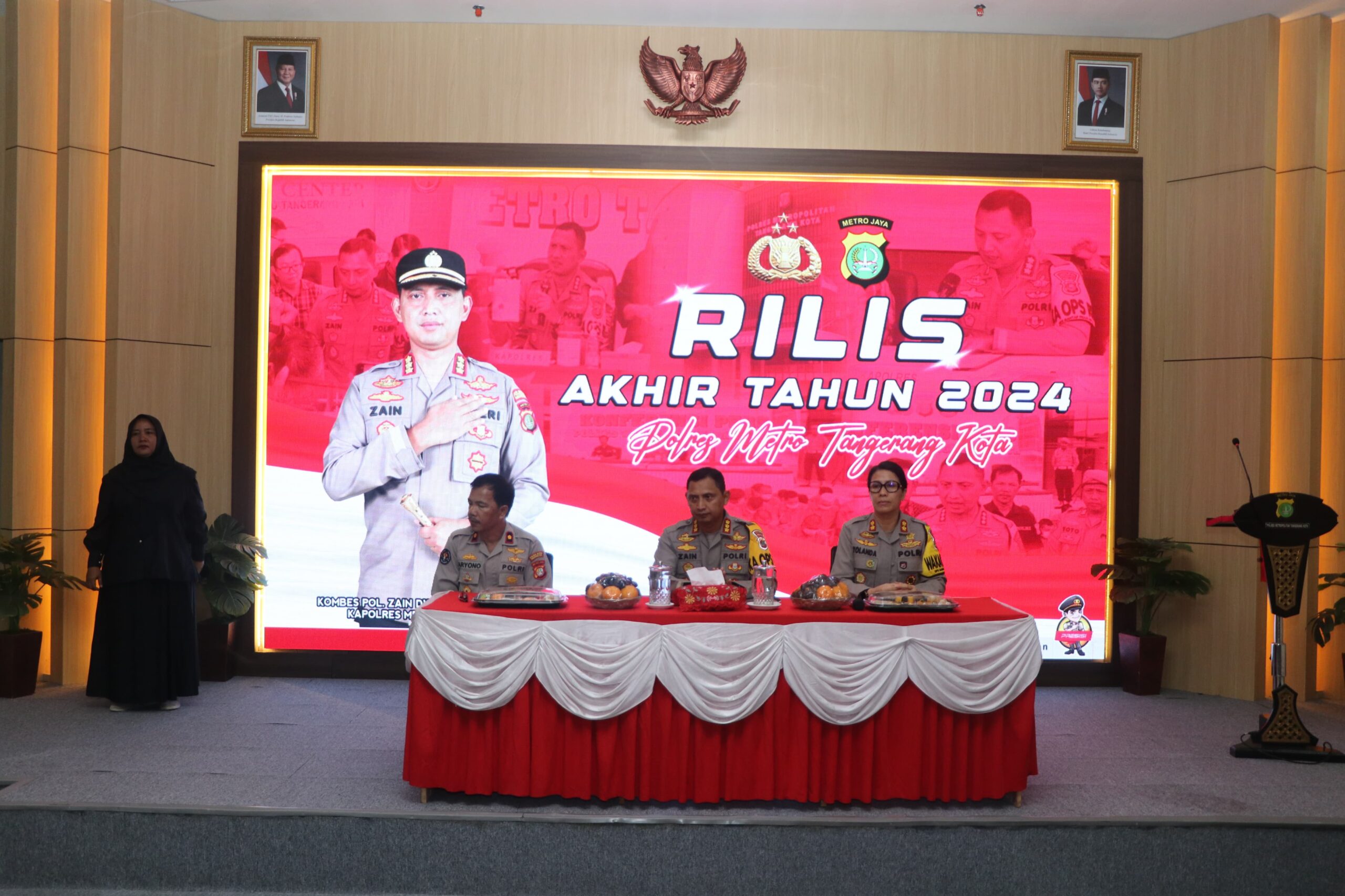 Gelar Rilis Akhir Tahun, Kapolres Metro Tangerang Kota Sampaikan Capaian Kinerja 2024
