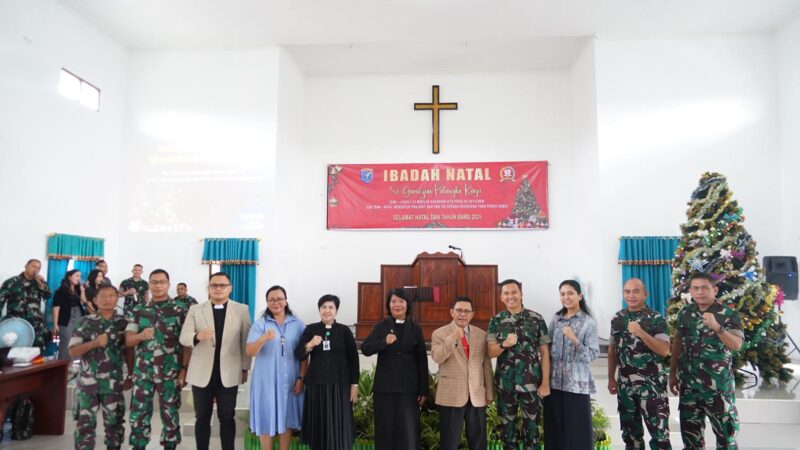 Anggota Kodim 1016/Plk Turut Memeriahkan Perayaan Natal Prajurit TNI Dan PNS Se-Garnizun Palangka Raya