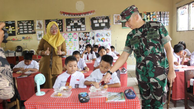 Dandim 1016/Plk Meninjau Langsung Makan Bergizi Gratis