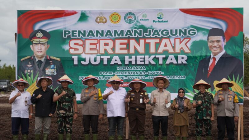 Dandim 1016/Plk Hadiri Launching Penanaman Jagung Serentak 1Juta Hektar