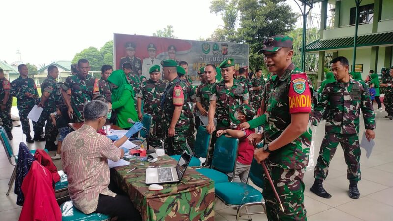 Dandim 0621/Kab Bogor Letkol Inf Henggar Triwahono Hadiri Kegiatan Donor Darah