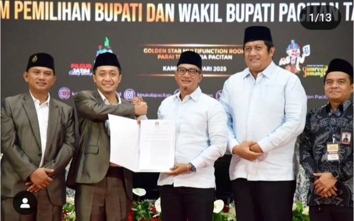 KPU Pacitan Tetapkan Paslon Kepala Daerah Terpilih