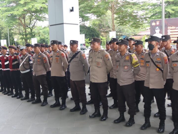 Kabag OPS Polresta Tangerang Pimpin Apel Pengamanan Aksi Unjuk Rasa di Kantor ATR BPN Kabupaten Tangerang