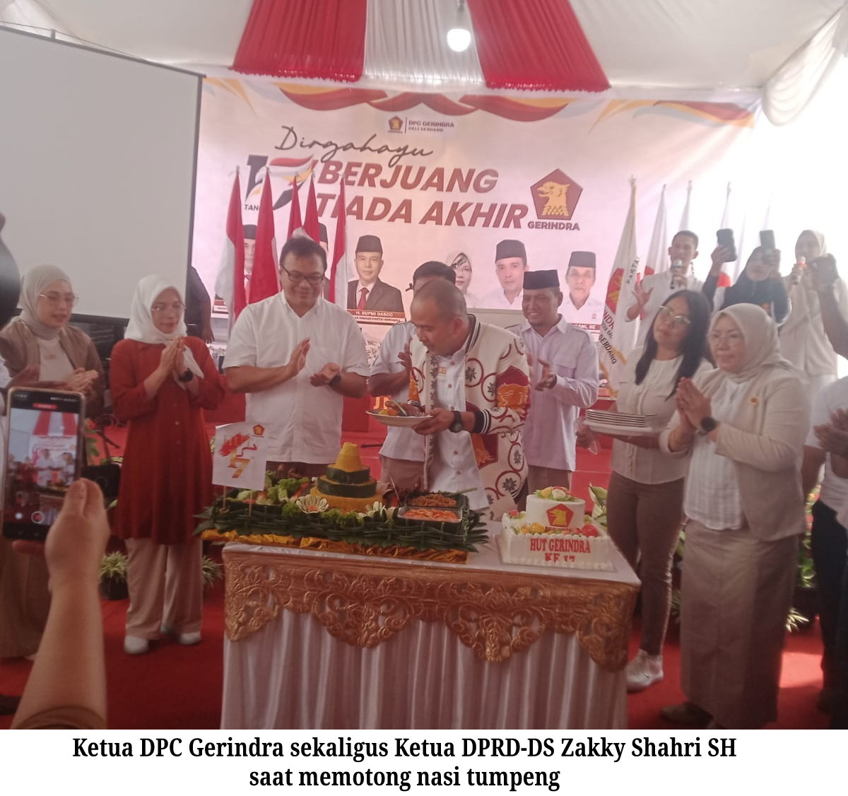 Bupati/Wakil Bupati Deli Serdang Terpilih periode 2025/2030, dr.H.Asri Ludin Tambunan/Lom Lom Suwondo, Hadiri HUT Partai Gerindra Ke-17 Tahun