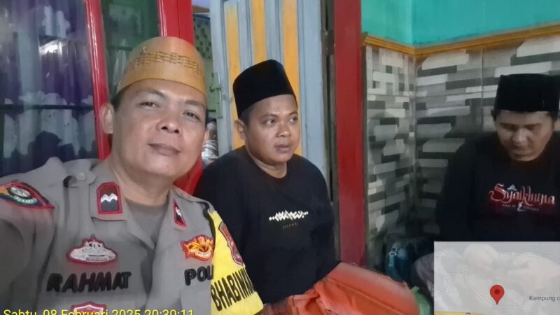 Aipda Rahmat Menghadiri Acara Khaul Warga Binaannya di Desa Kubang Kecamatan Sukamulya