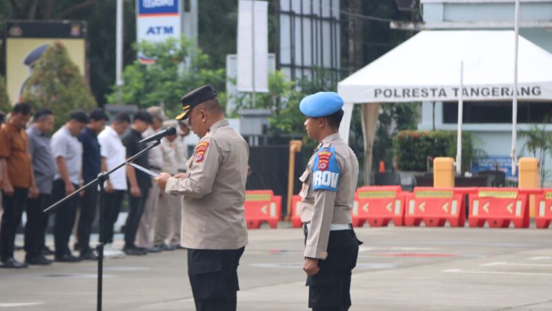 Kabag SDM Polresta Tangerang Pimpin Apel Pagi, Tekankan Tanggung Jawab dalam Tugas