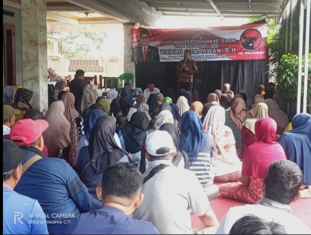 Anggota Dewan Fraksi PDIP Propinsi Banten H.Wawan Sumarwan, SH. Gelar Reses Sergap Aspirasi Masyarakat.