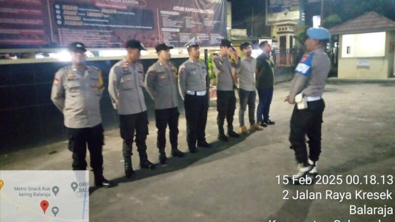 Anggota Polsek Balaraja Gelar Rutinitas Apel Malam Bentuk Kesiap Siagaan Antisipasi Guantibmas di Masyarakat