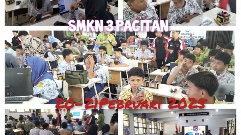 Auvi Robo League 2025 Diselenggarakan SMK Negeri 3 Pacitan Dibuka Oleh Kacab Dinas Pendidikan Provinsi Jatim Wilayah Pacitan.