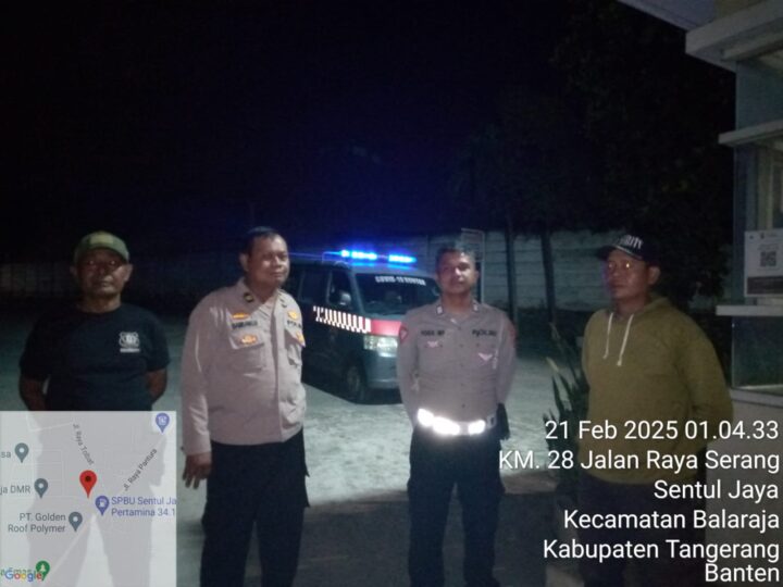 Anggota Polsek Balaraja Melaksanakan Giat KRYD Patroli Preventif Malam Hari Guna Antisipasi Guantibmas di Wilayah Hukum Polsek Balaraja Polresta Tangerang