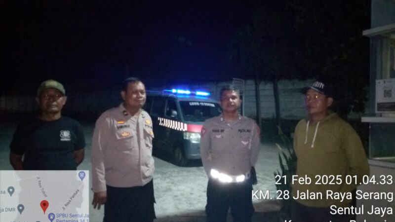 Anggota Polsek Balaraja Melaksanakan Giat KRYD Patroli Preventif Malam Hari Guna Antisipasi Guantibmas di Wilayah Hukum Polsek Balaraja Polresta Tangerang