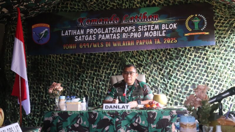 Pangdam XII/Tpr Tinjau Latihan Yonif 644/WLS