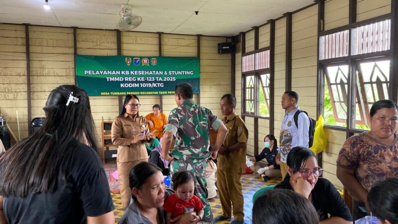 Satgas TMMD Reguler Ke-123 Kodim 1019/Katingan, Gelar Sosialisasi KB Kesehatan dan Cegah Stanting