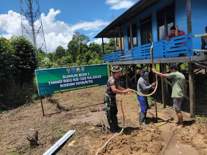 Pengeboran Sumur di lokasi TMMD Reg-123 Kodim 1019/Katingan