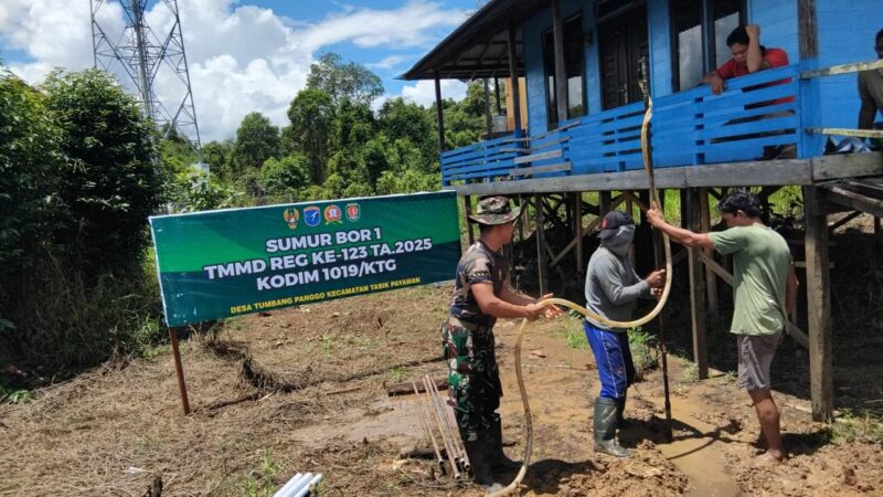 Pengeboran Sumur di lokasi TMMD Reg-123 Kodim 1019/Katingan