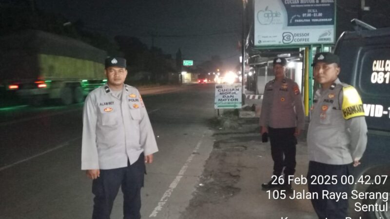 Polsek Balaraja Melaksanakan Rutinitas KRYD Patroli Preventif Malam Hari Guna Antisipasi Guantibmas di Wilayah Hukum Polsek Balaraja Polresta Tangerang
