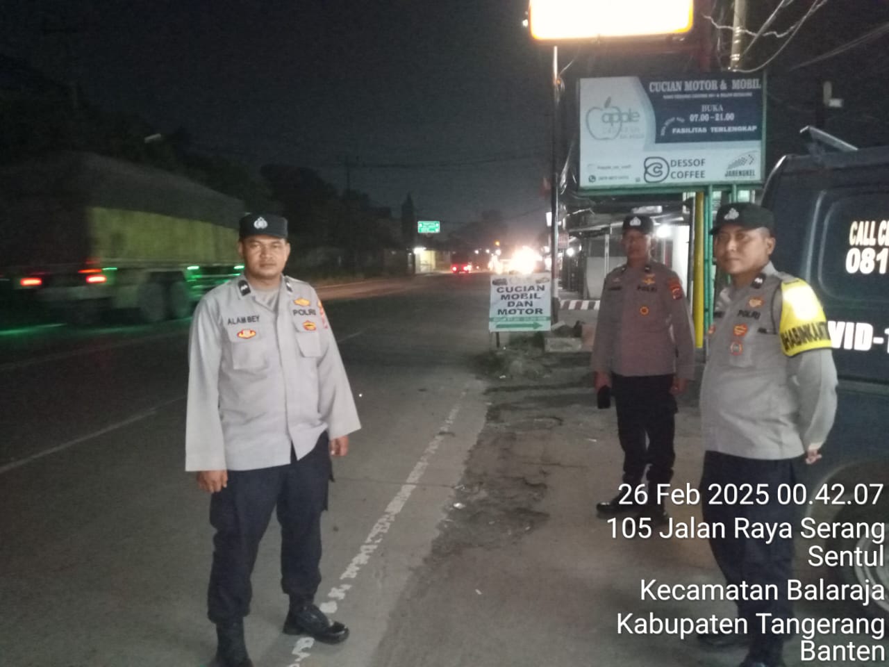 Polsek Balaraja Melaksanakan Rutinitas KRYD Patroli Preventif Malam Hari Guna Antisipasi Guantibmas di Wilayah Hukum Polsek Balaraja Polresta Tangerang