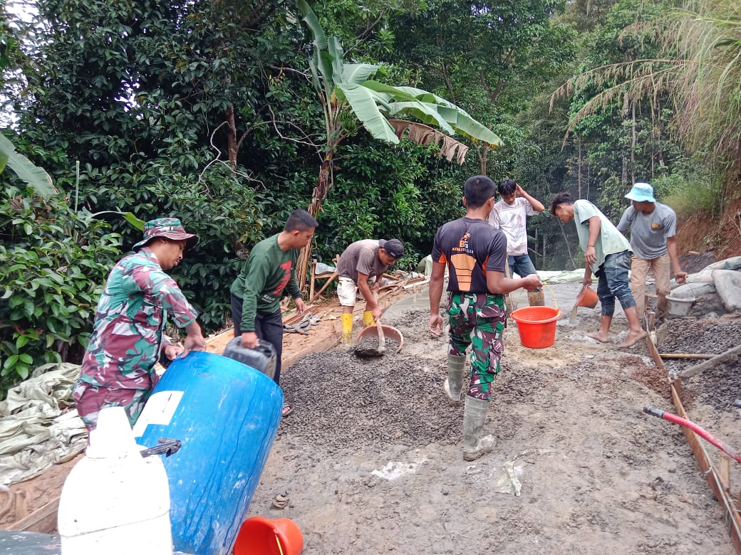 Program TMMD ke-123 Kodim 0621/Kab.Bogor Tahun 2025, Fokuskan Bangun Akses Jalan di Kampung Wanakarya Desa Karacak