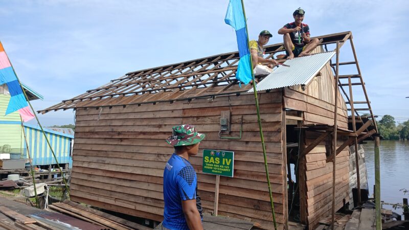 Satgas TMMD ke 123 Genjot Pembangunan Rumah Tidak Layak Huni.