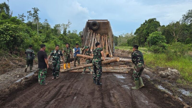 Satgas TMMD Reg ke-123 Kodim 1019/Katingan Kebut Pengerjaan Pembukaan Jalan