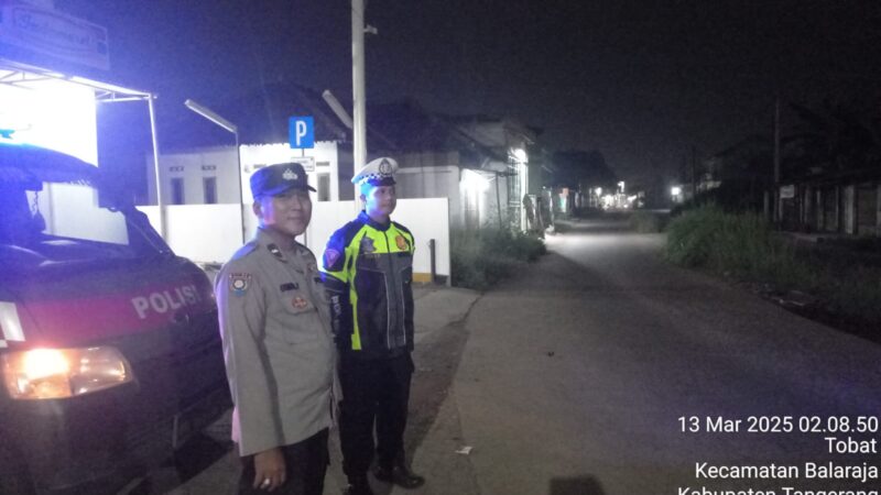 Personil Polsek Balaraja Melaksanakan Patroli Preventif Malam Hari untuk Antisipasi Guantibmas di Wilayah Hukum Polsek Balaraja Polresta Tangerang