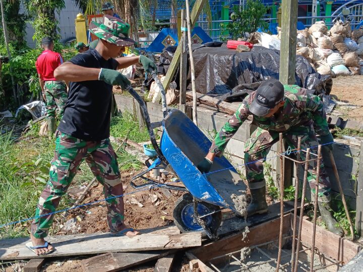 Puasa Tak Jadi Halangan, Satgas TMMD ke-123 Tetap Semangat Tuntaskan Pembangunan