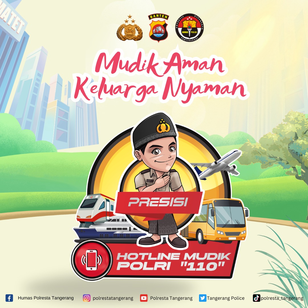 Kapolresta Tangerang Sosialisasikan Tagline “Mudik Aman, Keluarga Nyaman”