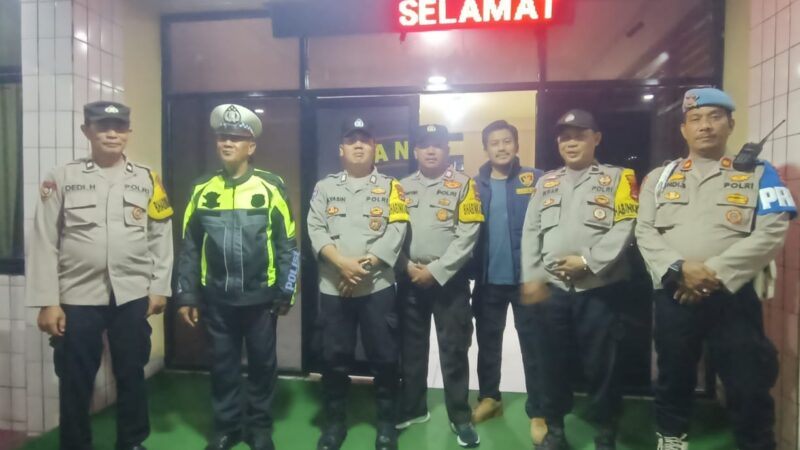 Giat Sispam Mako Personil Polsek Balaraja Dalam Antisipasi Guantibmas Malam hari di Mako Polsek Balaraja Polresta Tangerang