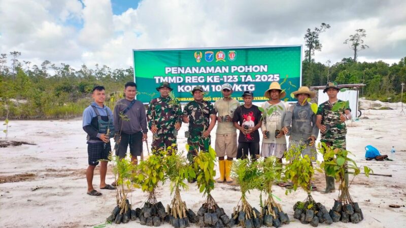 Satgas TMMD Reg ke-123 Kodim 1019/Katingan Gelar Aksi penghijauan di Lokasi TMMD