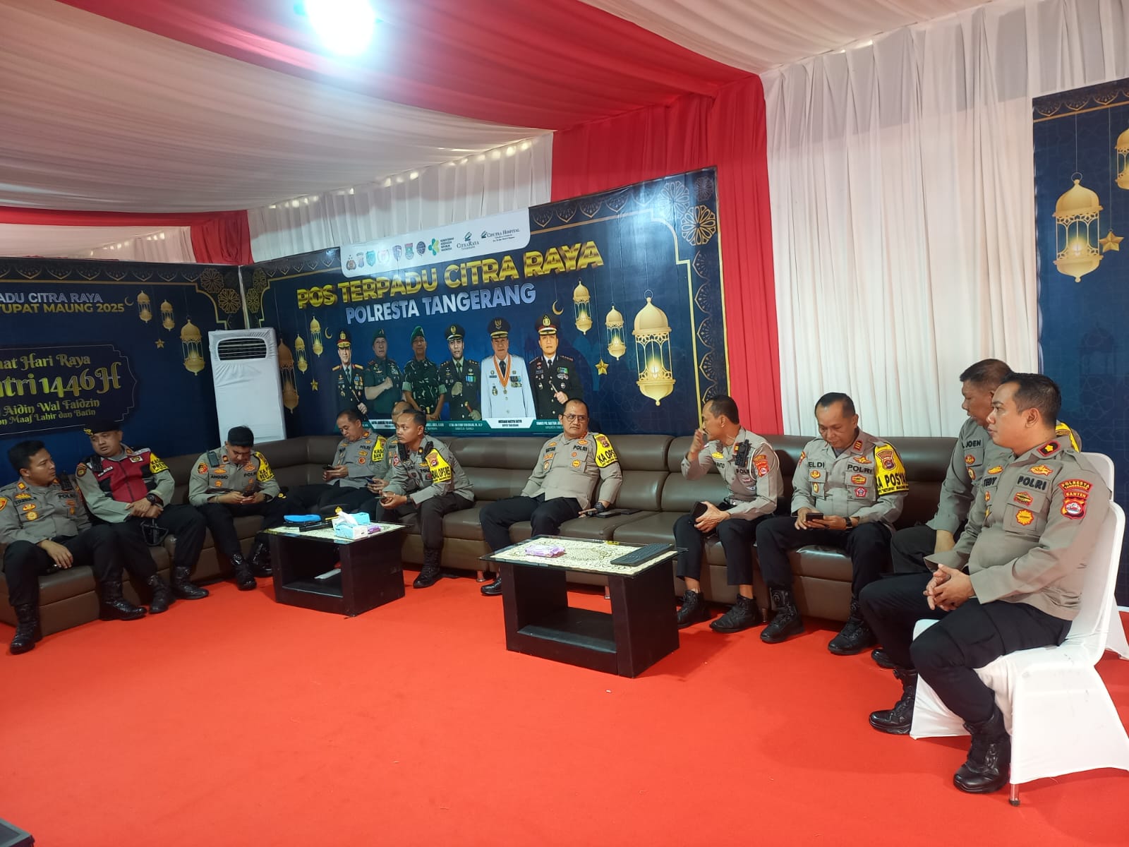 Kapolresta Tangerang Tinjau Pos Lebaran : Sosialisasi Kegiatan Ramadhan dan Pengamanan Mudik 2025