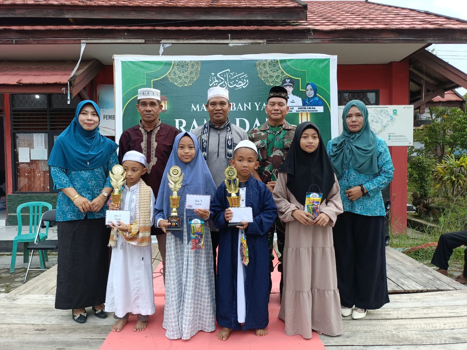 Gebyar Ramadhan 1446 H, Babinsa Koramil 1015-04/Baamang Jadi Juri Lomba Adzan dan Tahfidz Qur’an