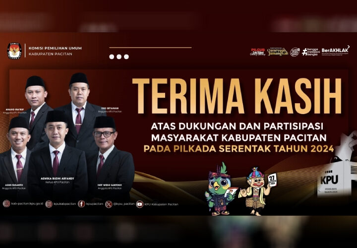 KPU Kabupaten Pacitan Sampaikan Terima Kasih atas Partisipasi dalam Pilkada Serentak 2024