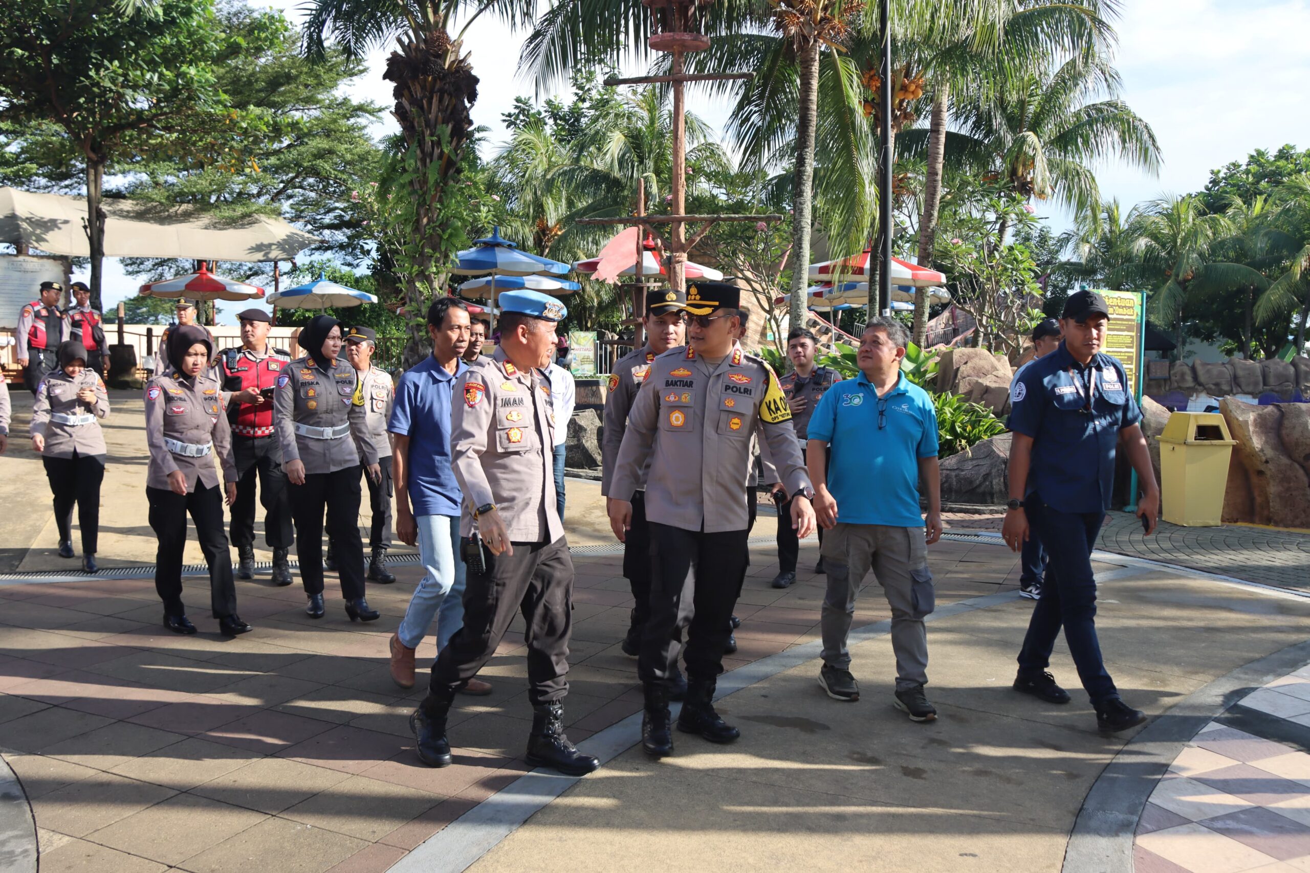 Kapolresta Tangerang Tinjau Keamanan Pasca Lebaran di Water of Wonder Citra Raya Panongan