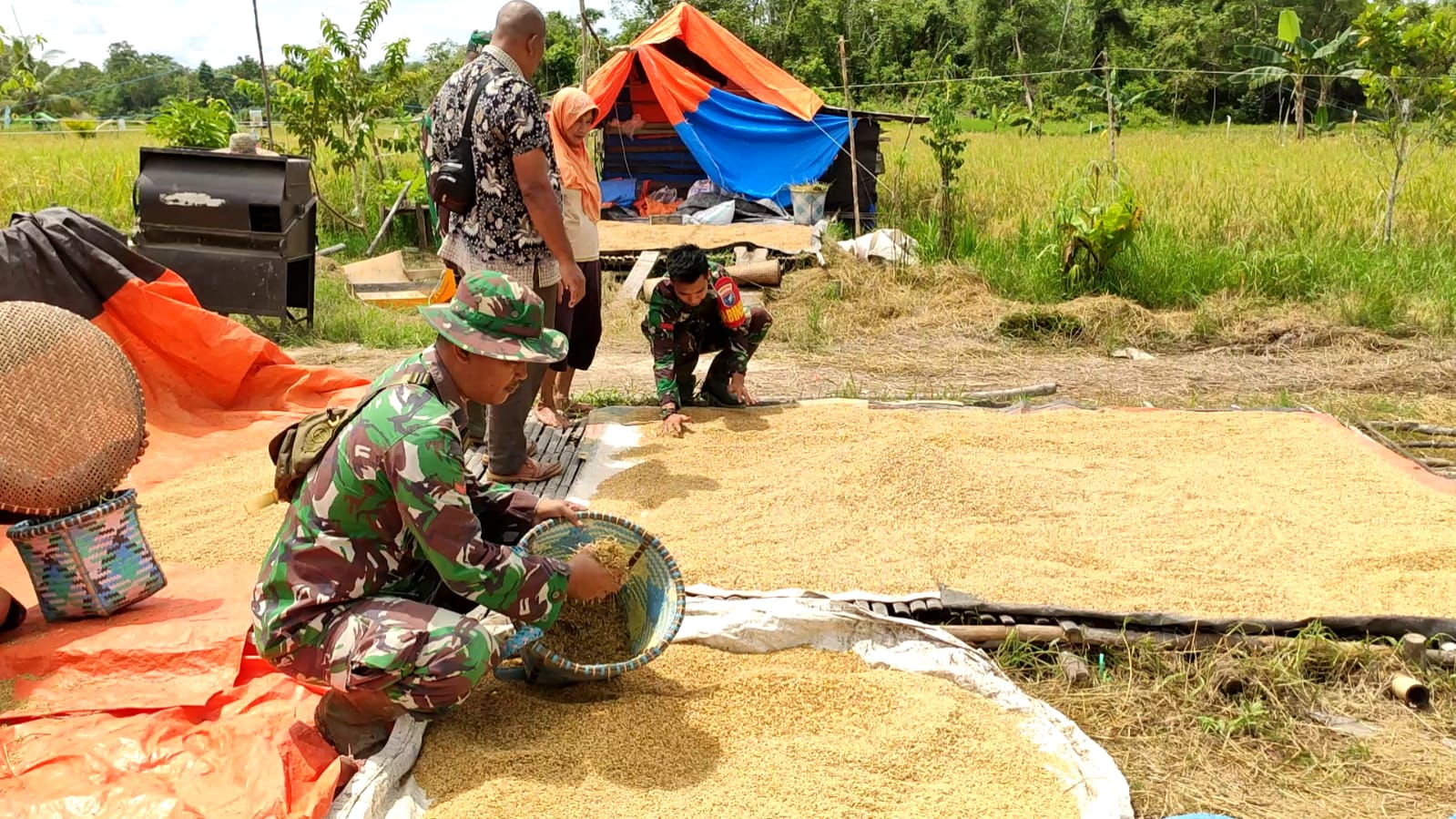 Optimalkan Sergap, Pasiter Kodim 1015/Sampit Sambangi Penggilingan Padi