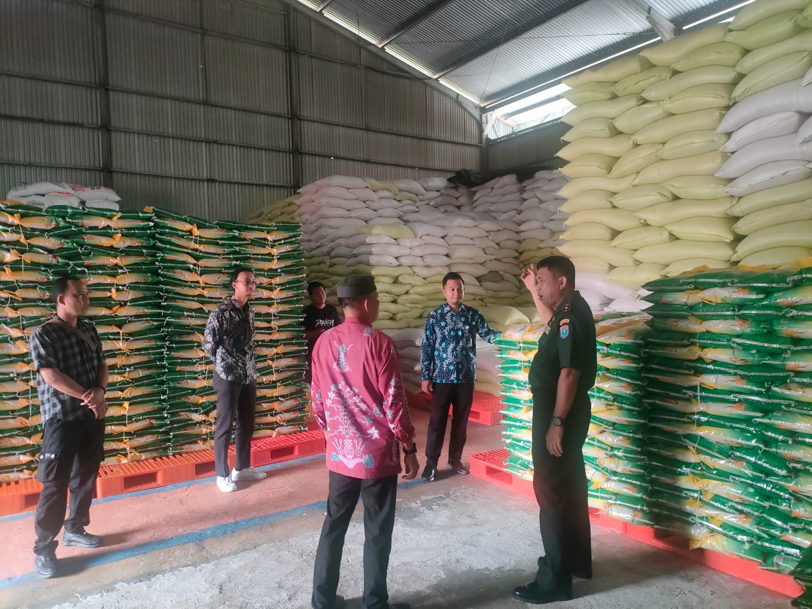 Dukung Jaga Ketahanan Pangan, Kodim 1016/Plk Berikan Pendampingan Serapan Beras